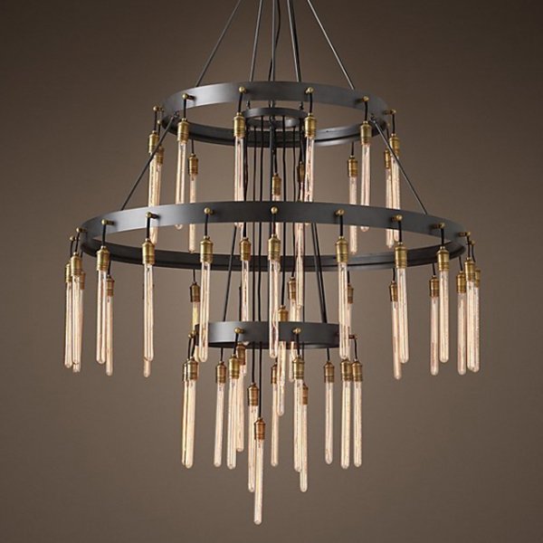 Люстра RH Axis Three-Tier Chandelier Черный Люстра RH Axis Three-Tier Chandelier Черный в Челябинске | Loft Concept
