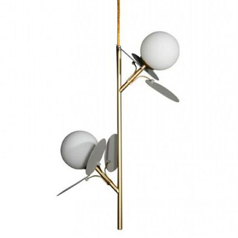 Люстра MATISSE Pendant Double Grey Серый Золотой Белый Люстра MATISSE Pendant Double Grey Серый Золотой Белый в Челябинске | Loft Concept
