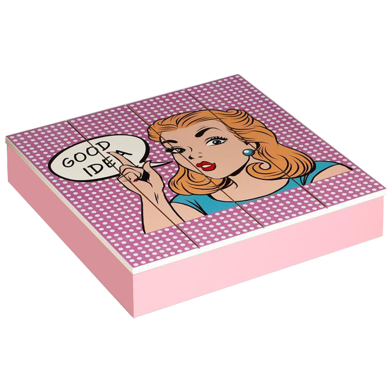 Шкатулка Pop Art Girl pink Розовый Мульти Шкатулка Pop Art Girl pink Розовый Мульти в Челябинске | Loft Concept