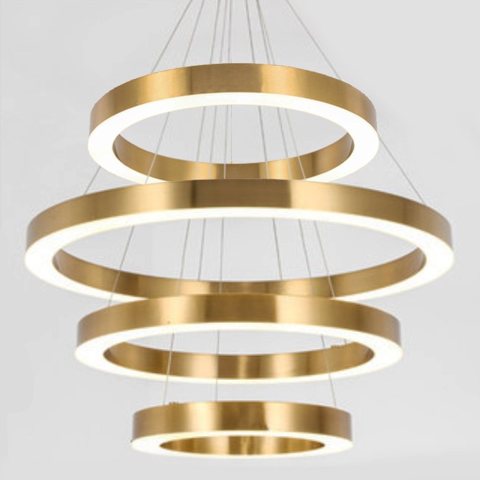 Люстра Light Ring Vertical Латунь в Челябинске | Loft Concept 