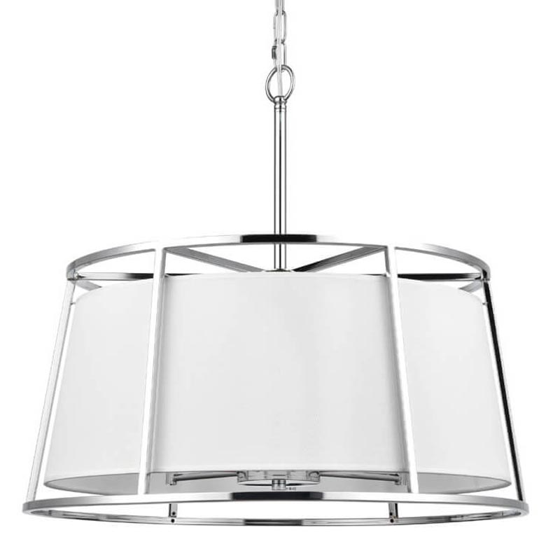 Люстра Alexis Chandelier 60 Хром Белый Люстра Alexis Chandelier 60 Хром Белый в Челябинске | Loft Concept