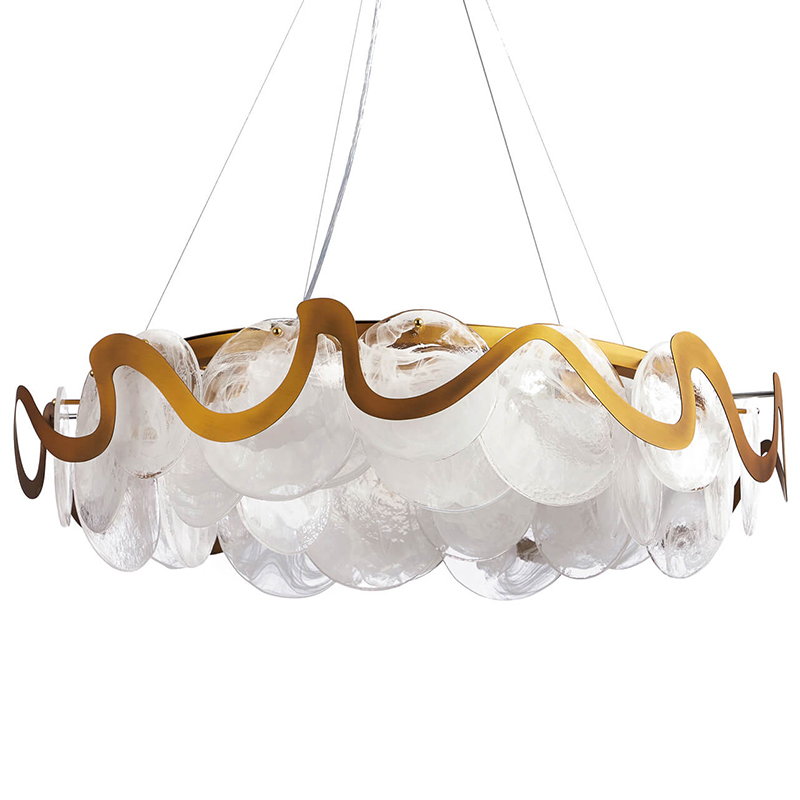 Люстра Darden Chandelier Латунь Белый Люстра Darden Chandelier Латунь Белый в Челябинске | Loft Concept