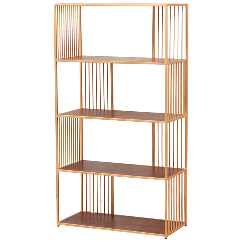 Стеллаж Blaise Metal Rack Латунь Древесина Стеллаж Blaise Metal Rack Латунь Древесина в Челябинске | Loft Concept