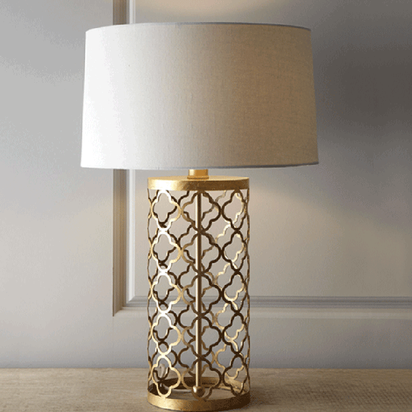 Настольная лампа Regina-Andrew Design Quatrefoil Drum Lamp Латунь Настольная лампа Regina-Andrew Design Quatrefoil Drum Lamp Латунь в Челябинске | Loft Concept