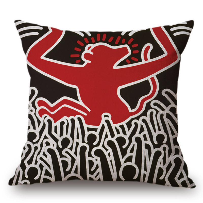 Подушка Keith Haring 10 Мульти Подушка Keith Haring 10 Мульти в Челябинске | Loft Concept