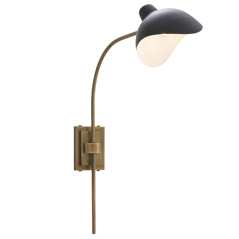 Бра Eichholtz Wall Lamp Pelham Brass Черный Латунь Античная полированная Бра Eichholtz Wall Lamp Pelham Brass Черный Латунь Античная полированная в Челябинске | Loft Concept
