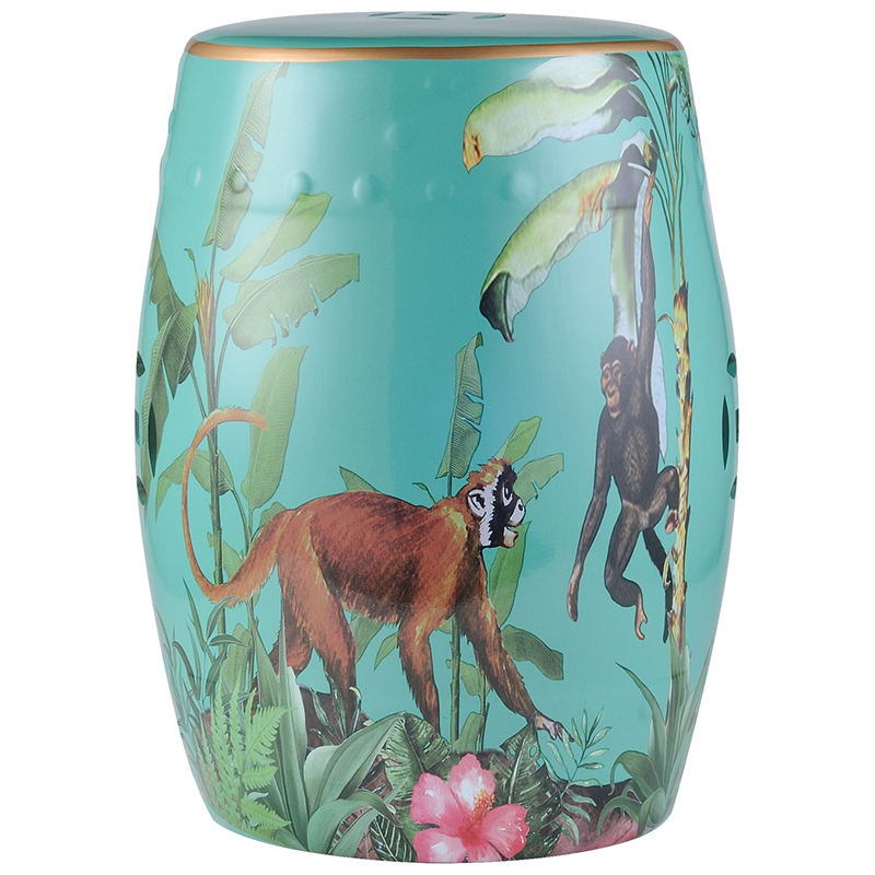 Керамический табурет Monkey Tropical Animal Ceramic Stool Turquoise Мульти Бирюзовый Керамический табурет Monkey Tropical Animal Ceramic Stool Turquoise Мульти Бирюзовый в Челябинске | Loft Concept