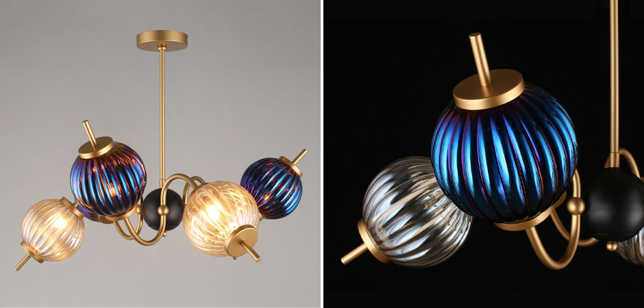 Люстра Shell Beads с цветным стеклом Люстра Shell Beads с цветным стеклом - Loft-Concept в Челябинске