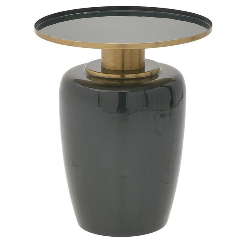 Круглый металлический приставной стол Calem Side Table Olive Золотой Оливковый Круглый металлический приставной стол Calem Side Table Olive Золотой Оливковый в Челябинске | Loft Concept