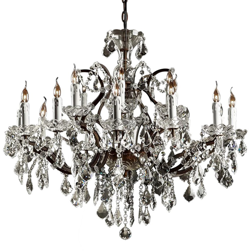 Люстра 19th c. Rococo IRON & CLEAR CRYSTAL Brown Chandelier 18 Прозрачное Стекло Коричневый винтаж Люстра 19th c. Rococo IRON & CLEAR CRYSTAL Brown Chandelier 18 Прозрачное Стекло Коричневый винтаж в Челябинске | Loft Concept