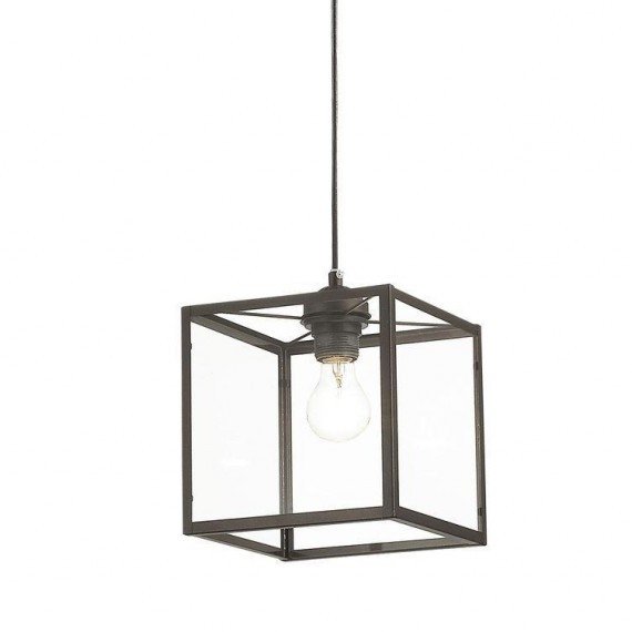 Подвесной светильник Loft Industrial Ortogonal Pendant Cube Brown Прозрачное Стекло Коричневый Подвесной светильник Loft Industrial Ortogonal Pendant Cube Brown Прозрачное Стекло Коричневый в Челябинске | Loft Concept