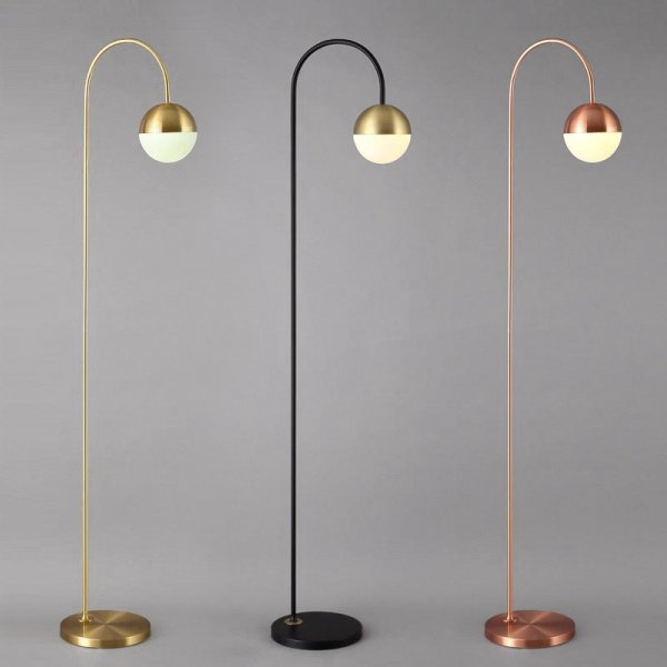 Торшер Cedar & Moss Floor Lamp Медь Латунь Черный Торшер Cedar & Moss Floor Lamp Медь Латунь Черный в Челябинске | Loft Concept