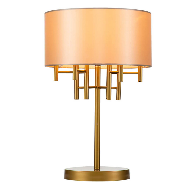Настольная лампа Латунь Oswell Lampshade Table Lamp Латунь Бежевый Настольная лампа Латунь Oswell Lampshade Table Lamp Латунь Бежевый в Челябинске | Loft Concept