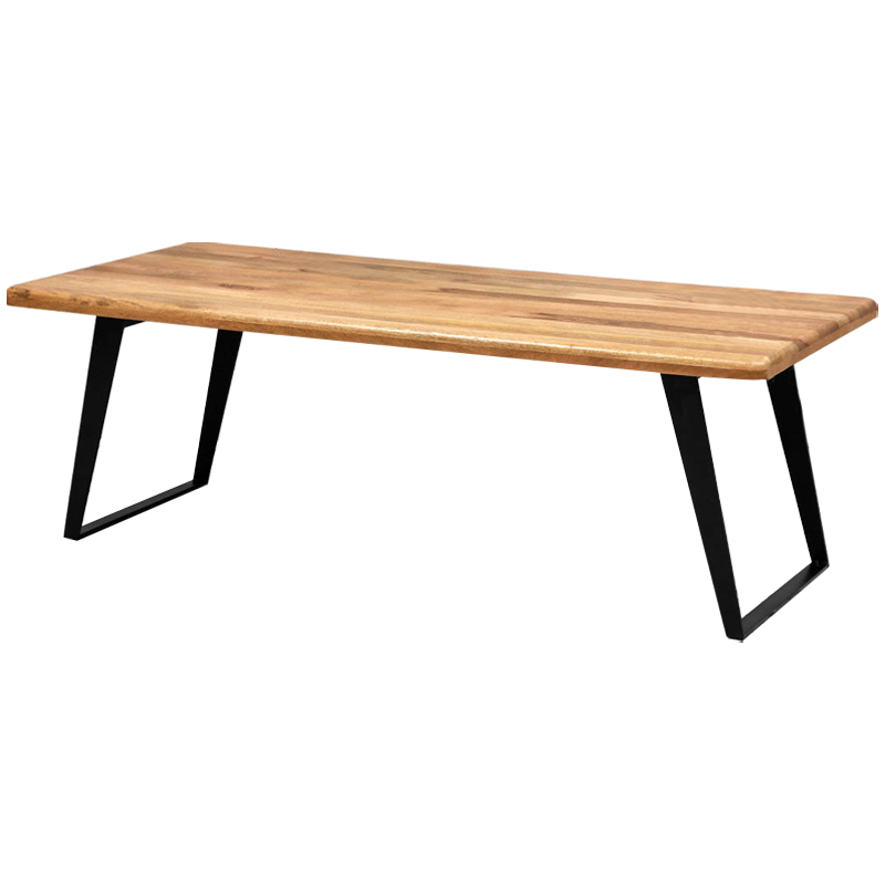 Обеденный стол с деревянной столешницей Ramu Wood Dinner Table Древесина Черный Обеденный стол с деревянной столешницей Ramu Wood Dinner Table Древесина Черный в Челябинске | Loft Concept