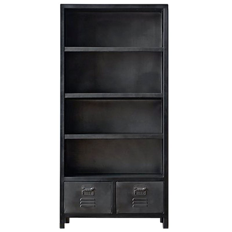 Книжный шкаф RH Vintage locker Графит в Челябинске | Loft Concept 