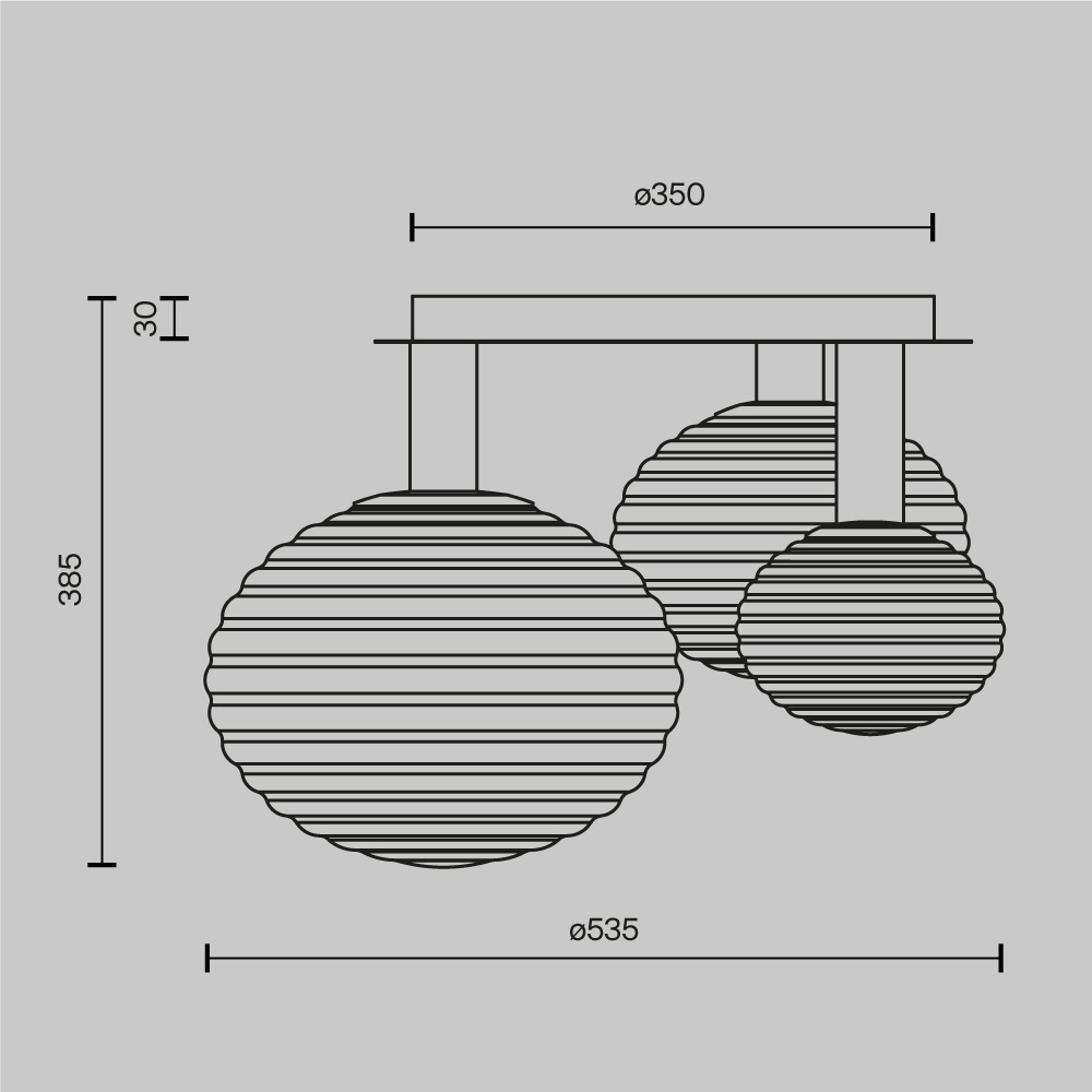 Потолочный светильник Triple ribbed base Потолочный светильник Triple ribbed base в Челябинске