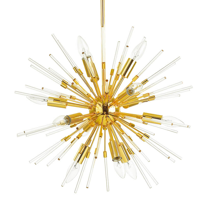 Люстра Welund Sputnik Chandelier gold Глянцевое золото Прозрачный Люстра Welund Sputnik Chandelier gold Глянцевое золото Прозрачный в Челябинске | Loft Concept
