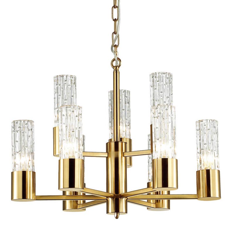Люстра Lorinda Chandelier two tiers Прозрачный (Transparent) Золотой Люстра Lorinda Chandelier two tiers Прозрачный (Transparent) Золотой в Челябинске | Loft Concept