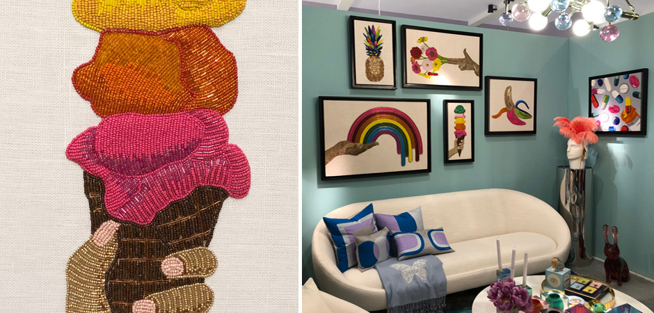 Панно Jonathan Adler ICE CREAM BEADED WALL ART Панно Jonathan Adler ICE CREAM BEADED WALL ART - Loft-Concept в Челябинске