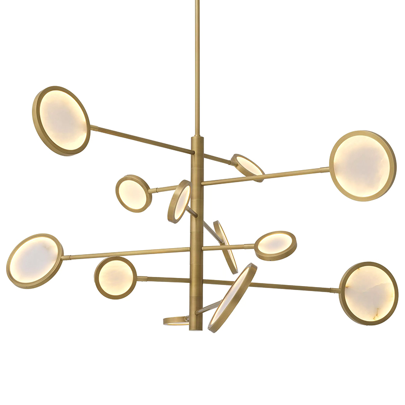 Люстра Eichholtz Chandelier Domani Золотой Белый Люстра Eichholtz Chandelier Domani Золотой Белый в Челябинске | Loft Concept