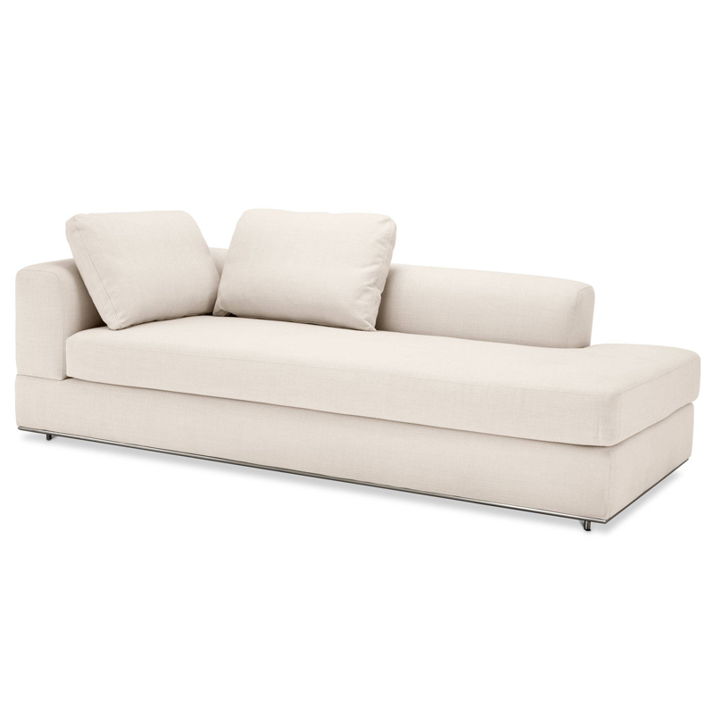 Кушетка Eichholtz Sofa Canyon Left Молочный Нержавеющая сталь Кушетка Eichholtz Sofa Canyon Left Молочный Нержавеющая сталь в Челябинске | Loft Concept