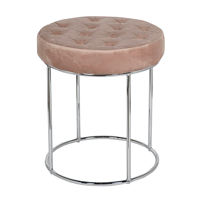 Пуф Rhombus Velours Pink Хром Дымчатая Роза Пуф Rhombus Velours Pink Хром Дымчатая Роза в Челябинске | Loft Concept