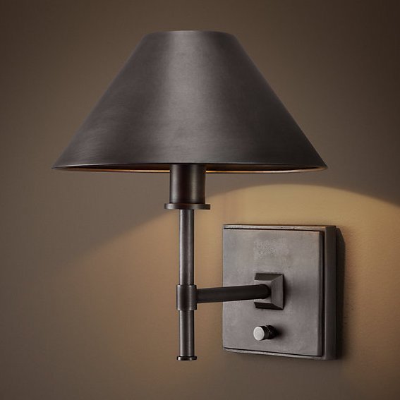 Бра RH Petite Candlestick SCONCE Aged steel Графит Бра RH Petite Candlestick SCONCE Aged steel Графит в Челябинске | Loft Concept