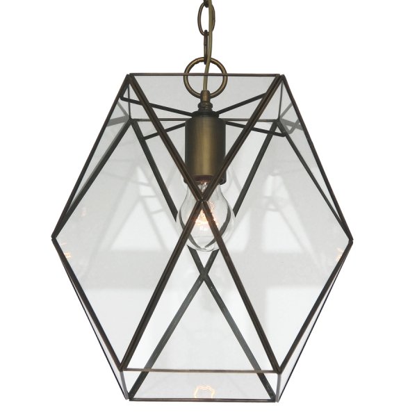 Подвесной светильник Rombius Pendant I clear glass Латунь Античная полированная Подвесной светильник Rombius Pendant I clear glass Латунь Античная полированная в Челябинске | Loft Concept