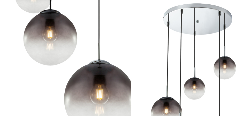 Люстра Ball Sunrise Pendant lamp smok 5 плафона Люстра Ball Sunrise Pendant lamp smok 5 плафона - Loft-Concept в Челябинске