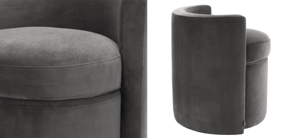 Кресло Eichholtz Stool Arcadia dark grey Кресло Eichholtz Stool Arcadia dark grey - Loft-Concept в Челябинске