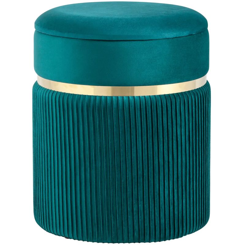Пуф с ящиком бирюзовый Glossy Velor Бирюзовый Пуф с ящиком бирюзовый Glossy Velor Бирюзовый в Челябинске | Loft Concept