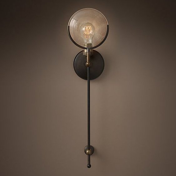 Бра RH Gaslight Lens Sconce 3 Коричневый Бра RH Gaslight Lens Sconce 3 Коричневый в Челябинске | Loft Concept