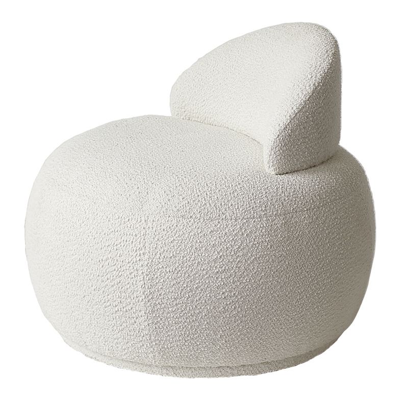 Кресло Boucle Snowball Armchair Белый в Челябинске | Loft Concept 