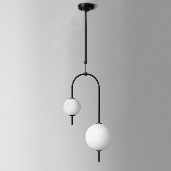 Люстра Balance Beads Libra Черный Белый в Челябинске | Loft Concept 