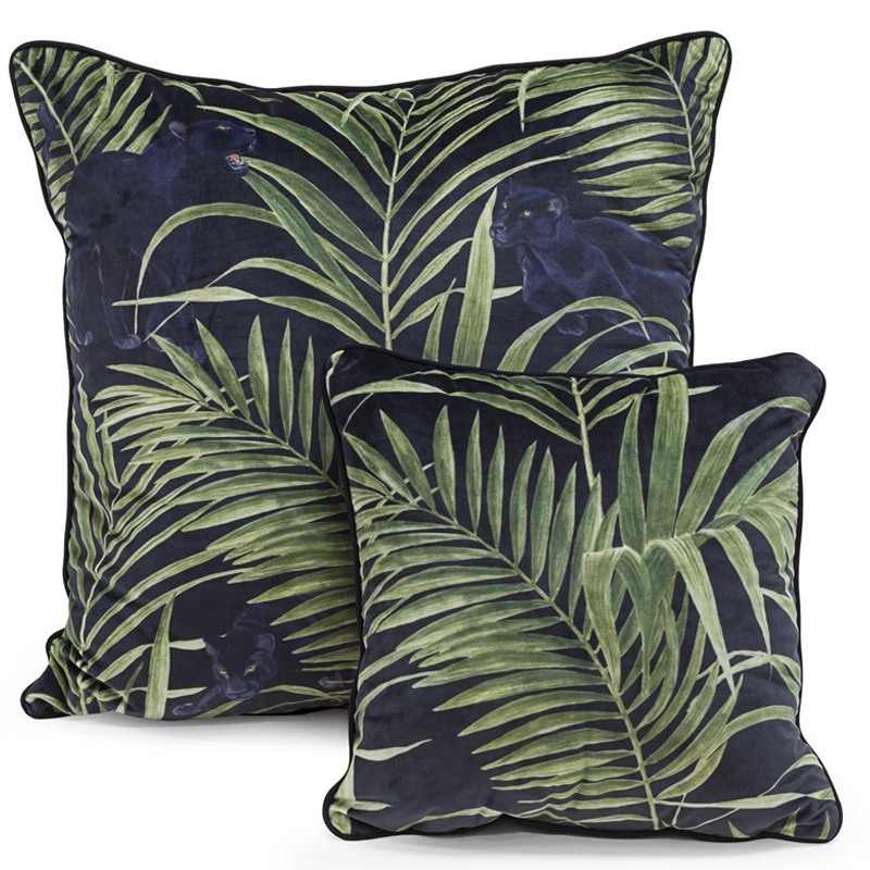Комплект подушек SET PILLOW ABHIKA black-green Зеленый Черный в Челябинске | Loft Concept 