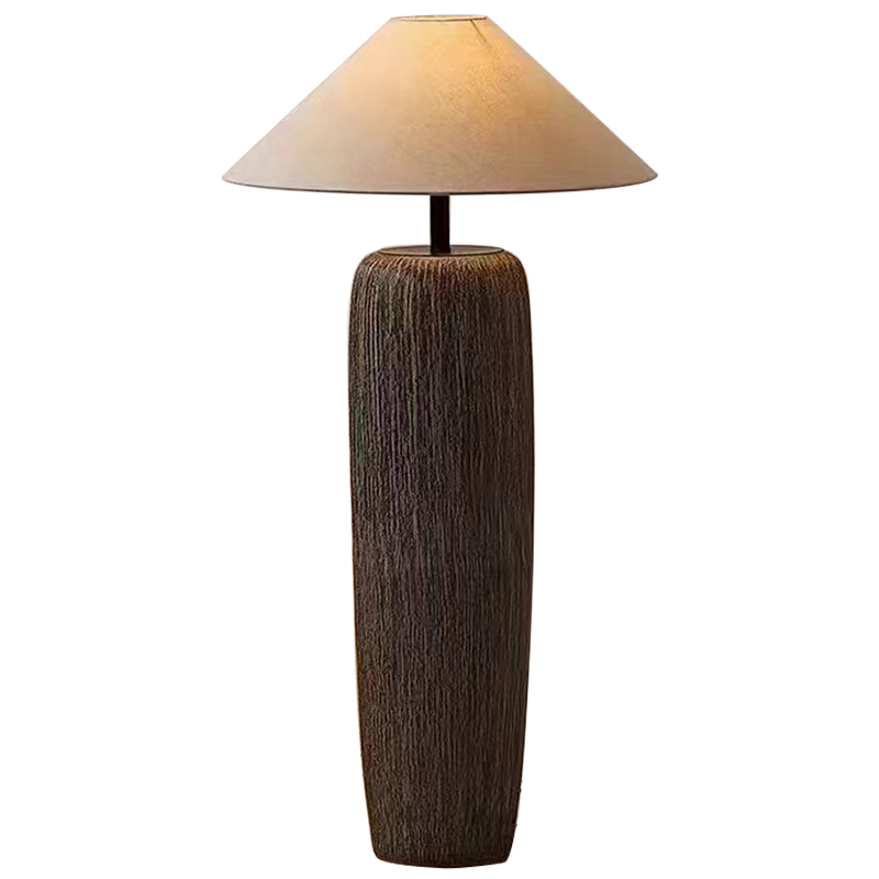 Торшер Coffey Lampshade Floor Lamp Бежевый Коричневый Торшер Coffey Lampshade Floor Lamp Бежевый Коричневый в Челябинске | Loft Concept