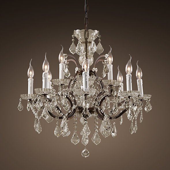 Люстра 19TH C. ROCOCO IRON & CLEAR CRYSTAL 12 Прозрачное Стекло Бурая ржавчина Люстра 19TH C. ROCOCO IRON & CLEAR CRYSTAL 12 Прозрачное Стекло Бурая ржавчина в Челябинске | Loft Concept