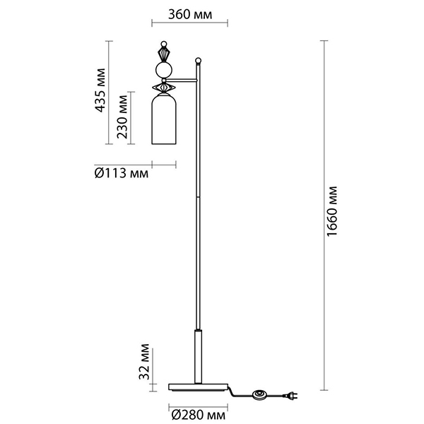 Торшер Iris Glass Floor lamp Candy chrome Торшер Iris Glass Floor lamp Candy chrome в Челябинске