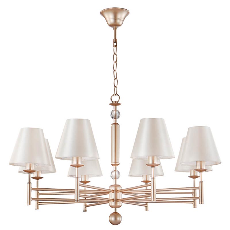 Люстра Sharma Chandelier 8 Золотой Бежевый Люстра Sharma Chandelier 8 Золотой Бежевый в Челябинске | Loft Concept