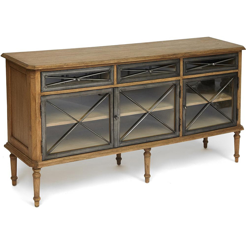 Комод в стиле Прованс со стеклянными дверцами Provence Jacob Chest of Drawers big Древесина Комод в стиле Прованс со стеклянными дверцами Provence Jacob Chest of Drawers big Древесина в Челябинске | Loft Concept