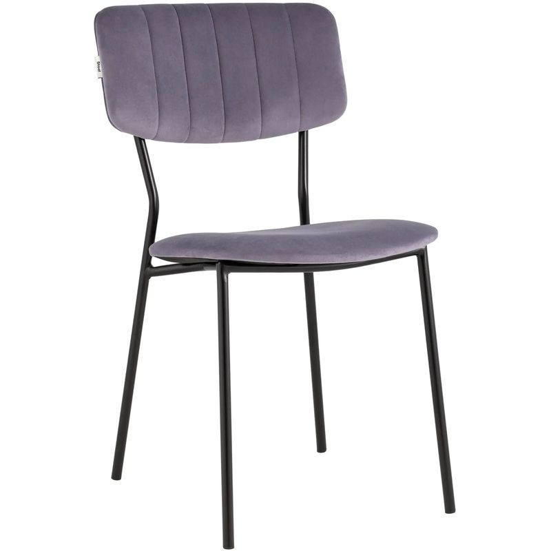 Стул Singer Chair без подлокотника Пыльно-Сиреневый Велюр Сиреневый Черный Стул Singer Chair без подлокотника Пыльно-Сиреневый Велюр Сиреневый Черный в Челябинске | Loft Concept