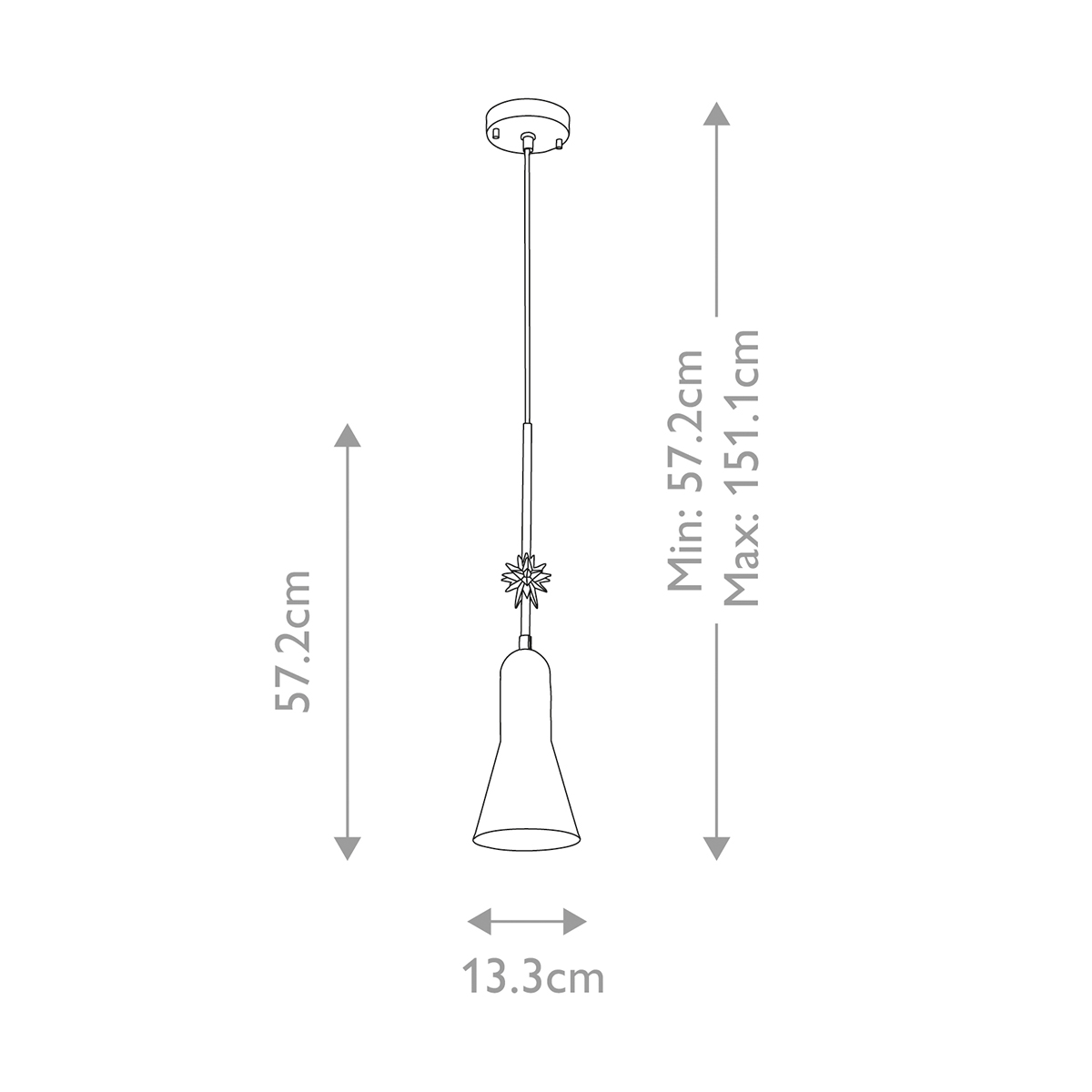 Подвесной светильник с конусным плафоном и декоративной звездой 57 см Elstead Lighting в Челябинске