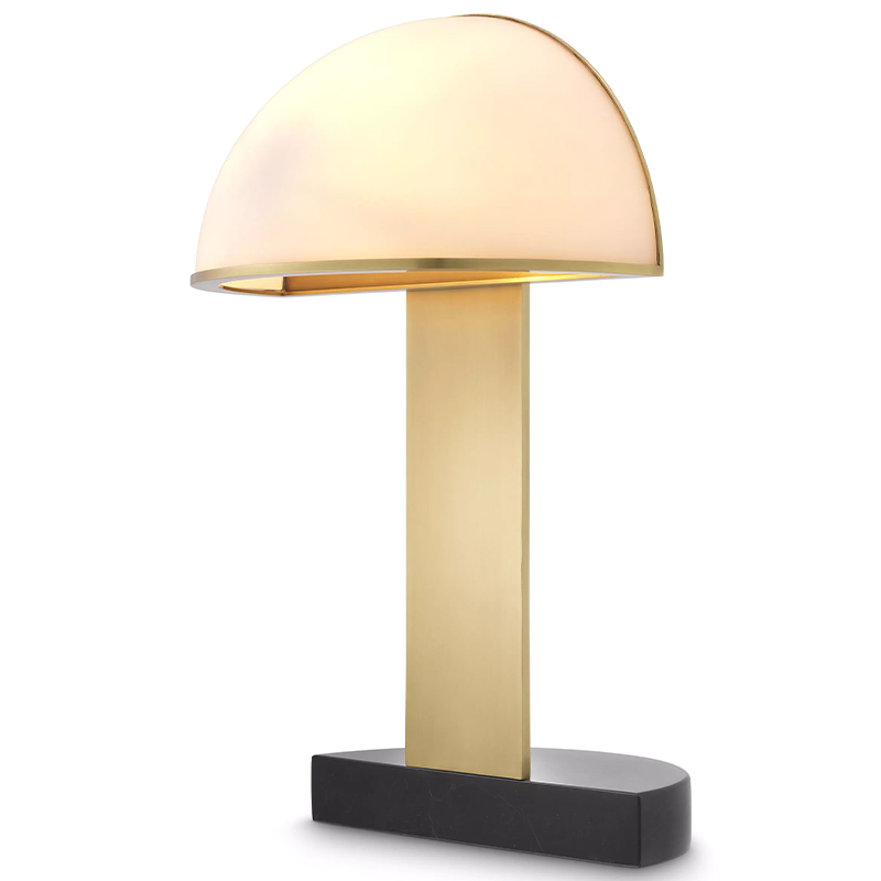 Настольная лампа Eichholtz Table Lamp Archer Белое матовое стекло Латунь Черный Настольная лампа Eichholtz Table Lamp Archer Белое матовое стекло Латунь Черный в Челябинске | Loft Concept