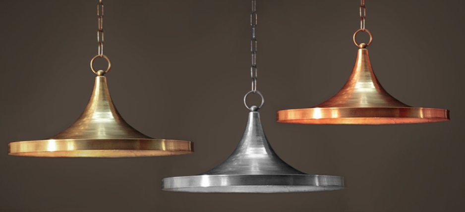 Подвесной светильник Copper Pendant Lamp Beat Light Wide Подвесной светильник Copper Pendant Lamp Beat Light Wide - Loft-Concept в Челябинске