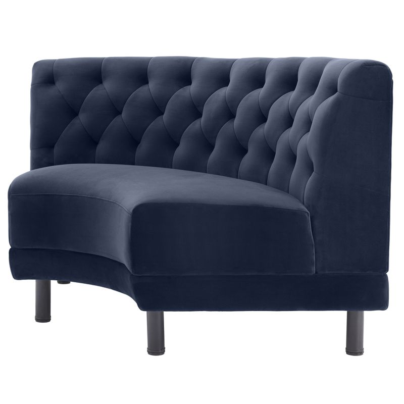 Диван Eichholtz Sofa Rochdale II Сапфирово-синий Черный Диван Eichholtz Sofa Rochdale II Сапфирово-синий Черный в Челябинске | Loft Concept