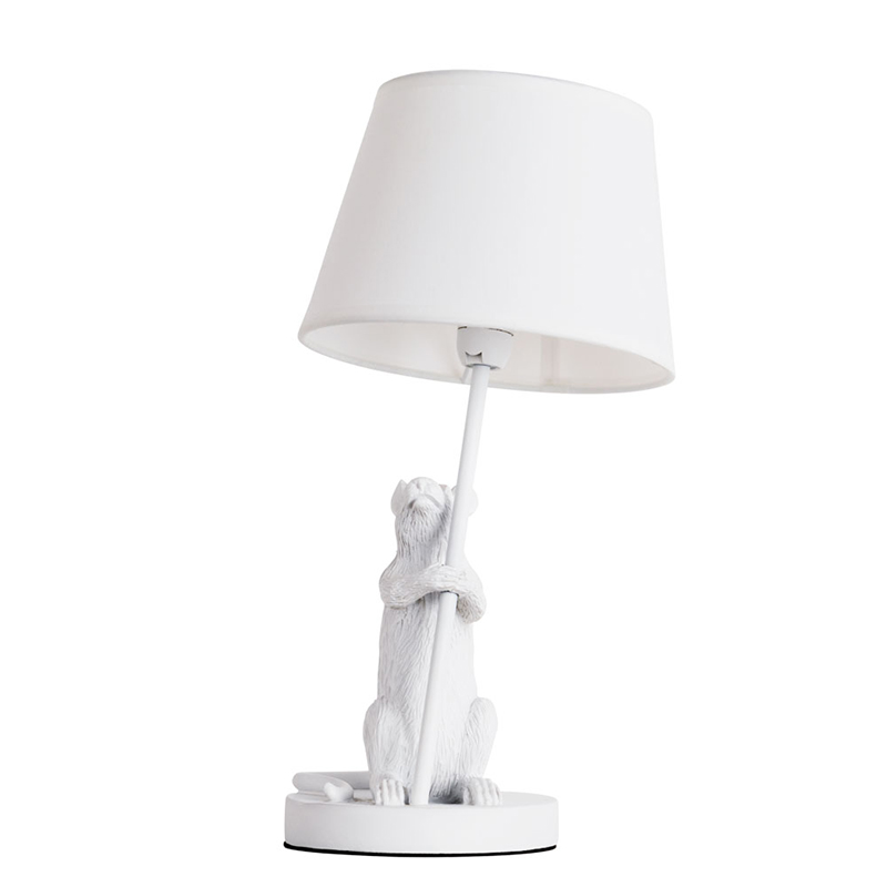 Настольная лампа White Mouse holding a lamp Белый Настольная лампа White Mouse holding a lamp Белый в Челябинске | Loft Concept