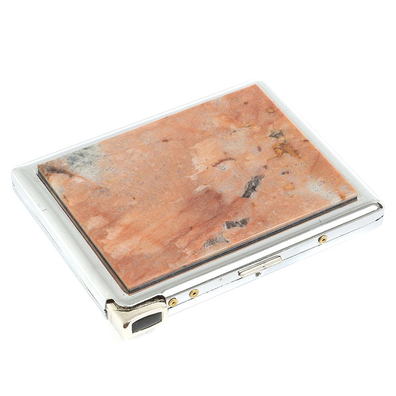 Портсигар с газовой зажигалкой из натурального камня Пегматит Stone Cigarettes Cases Оранжевый Серебряный Портсигар с газовой зажигалкой из натурального камня Пегматит Stone Cigarettes Cases Оранжевый Серебряный в Челябинске | Loft Concept