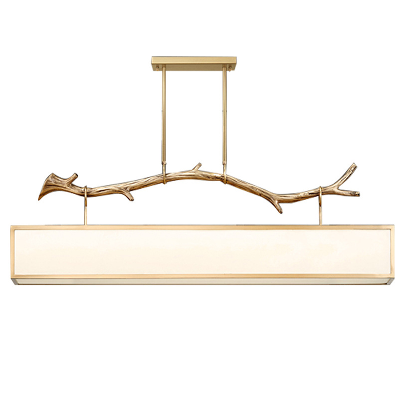 Дизайнерская прямоугольная люстра с золотой веткой Rectangular chandelier golden branch Золотой Дизайнерская прямоугольная люстра с золотой веткой Rectangular chandelier golden branch Золотой в Челябинске | Loft Concept