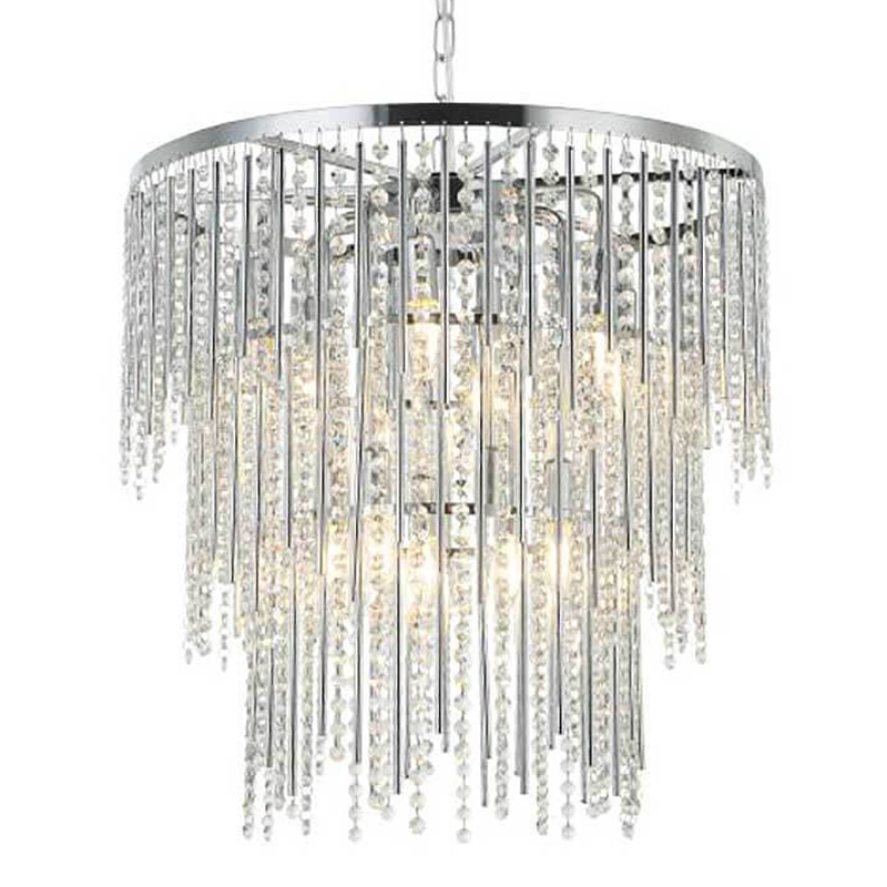 Люстра Crystal Wind Chimes Chrome Chandelier Хром Прозрачный Люстра Crystal Wind Chimes Chrome Chandelier Хром Прозрачный в Челябинске | Loft Concept