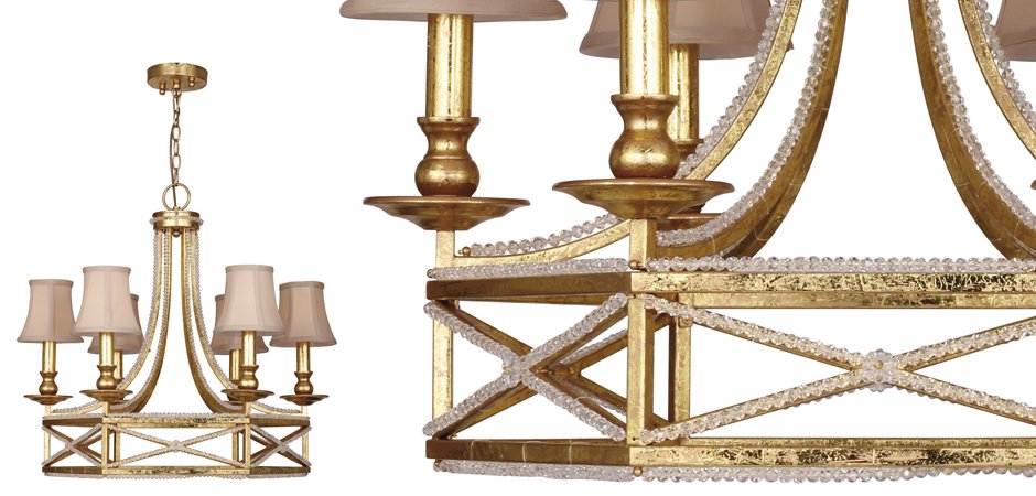 Люстра Foiling Spider Web Gold 6 Люстра Foiling Spider Web Gold 6 - Loft-Concept в Челябинске